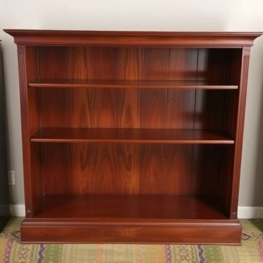 Elegant mahogany bookshelf with adjustable shelves